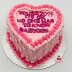 Heart shape birthday cake